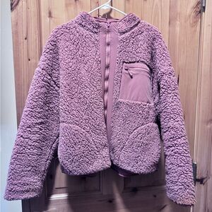Z Supply Lavender Sherpa Puffer Jacket
